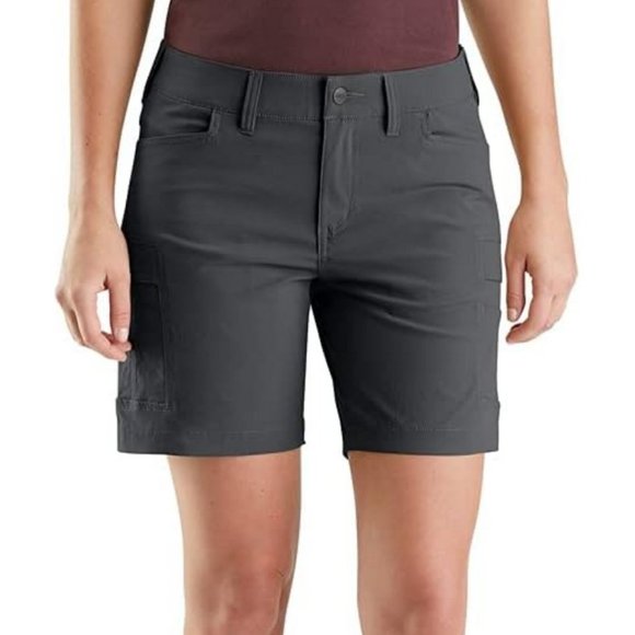 🆕 NWT CARHARTT Straight Madden Cargo Shorts WOmen’s 16 Shadow Rugged Flex Force - Picture 1 of 9